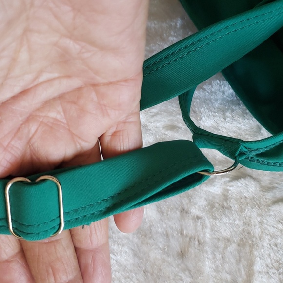 NWT Daci Swimsuit Ruched Front Full Lining Built in Cups Green Womens 18 W - Picture 16 of 16